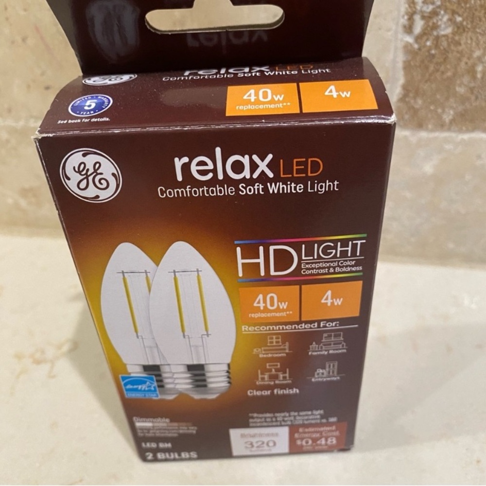 GE Relax LED Light Bulbs